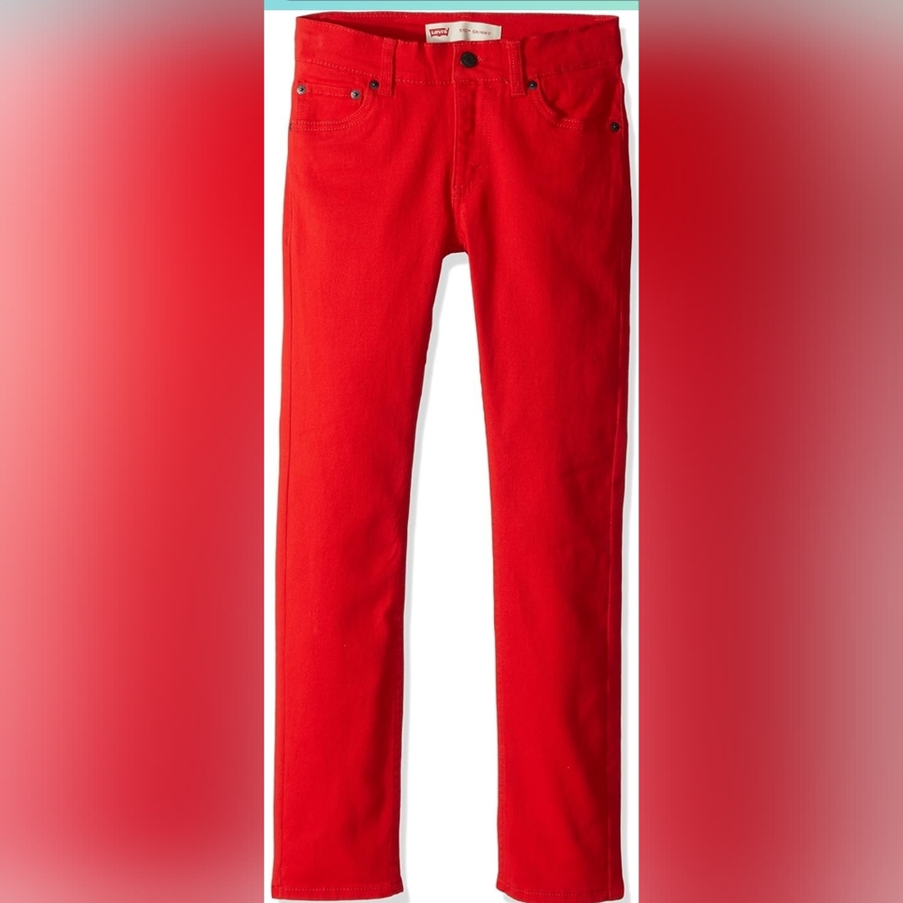 Levi's Boy's 510 Skinny Stretch Red Jeans Size 16